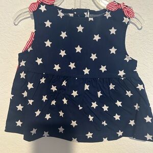 Navy Star Print Baby Dress